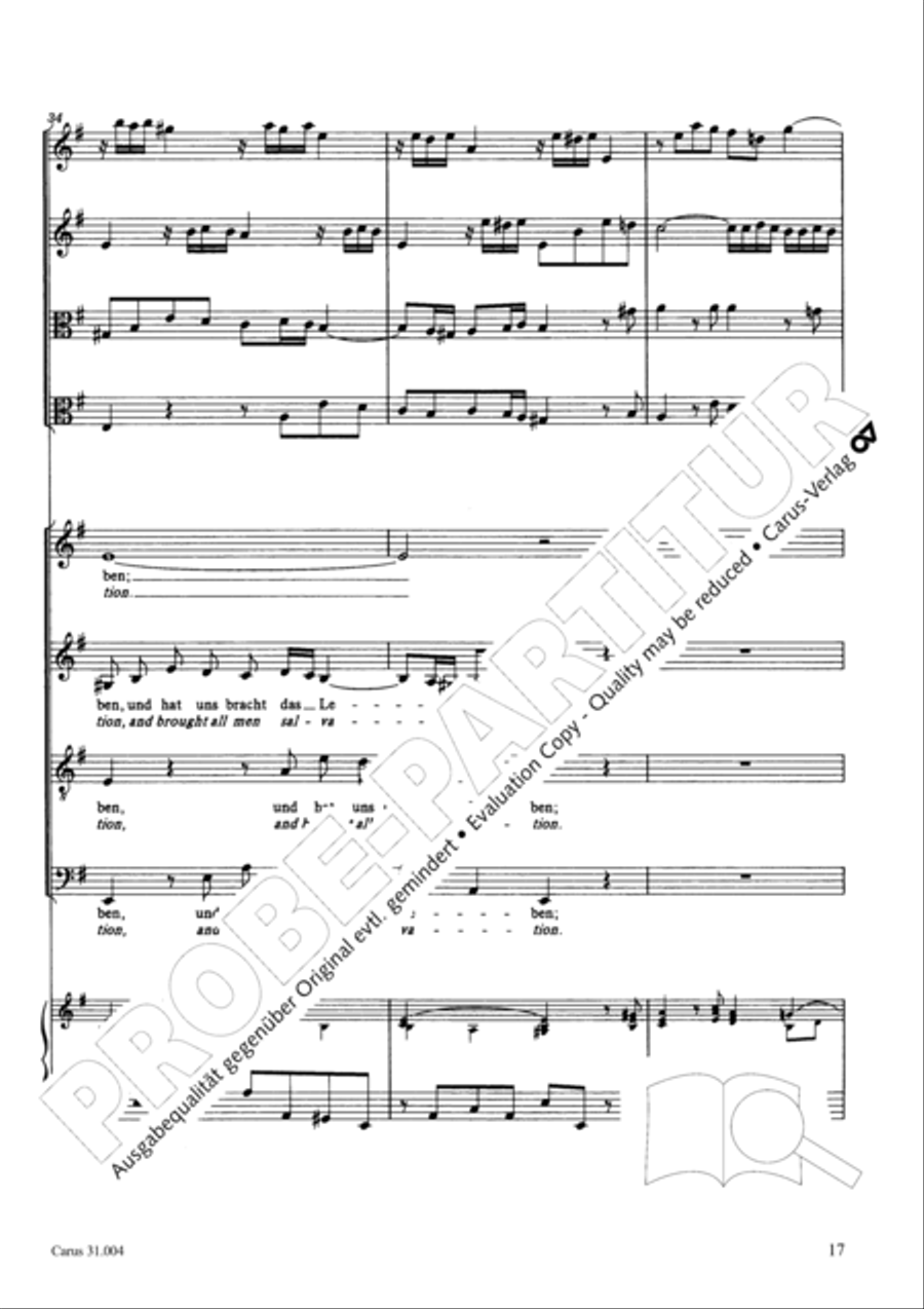 Christ lay in death's cold prison (Christ lag in Todesbanden) 4-Part scores gallery preview page 18