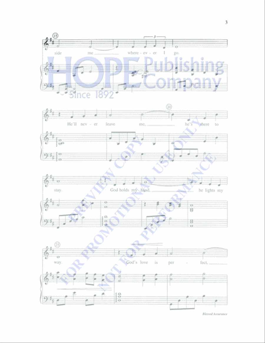 Blessed Assurance 4-Part scores gallery preview page 3