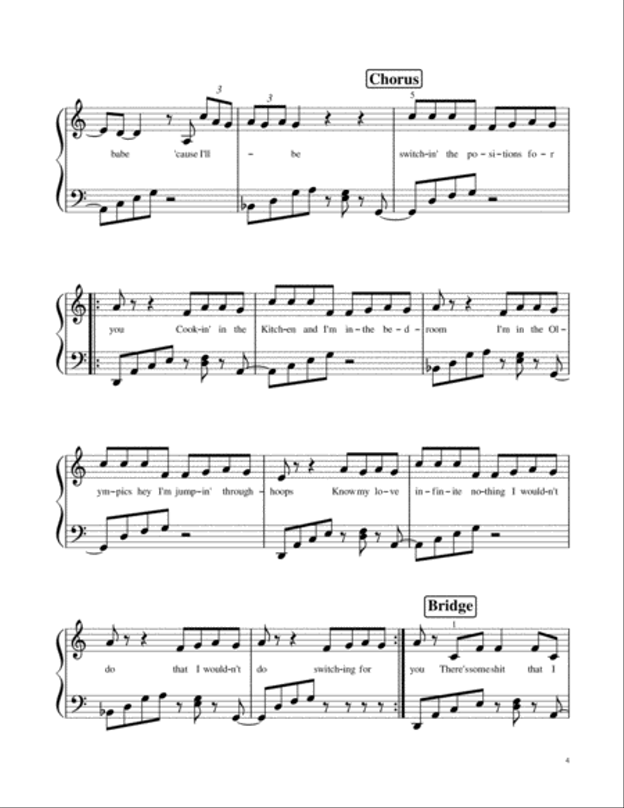 Positions Piano Solo scores gallery preview page 4
