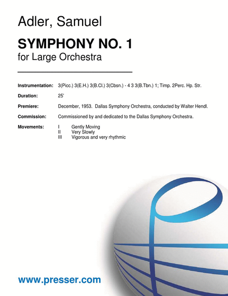 Symphony No. 1 - Large Score