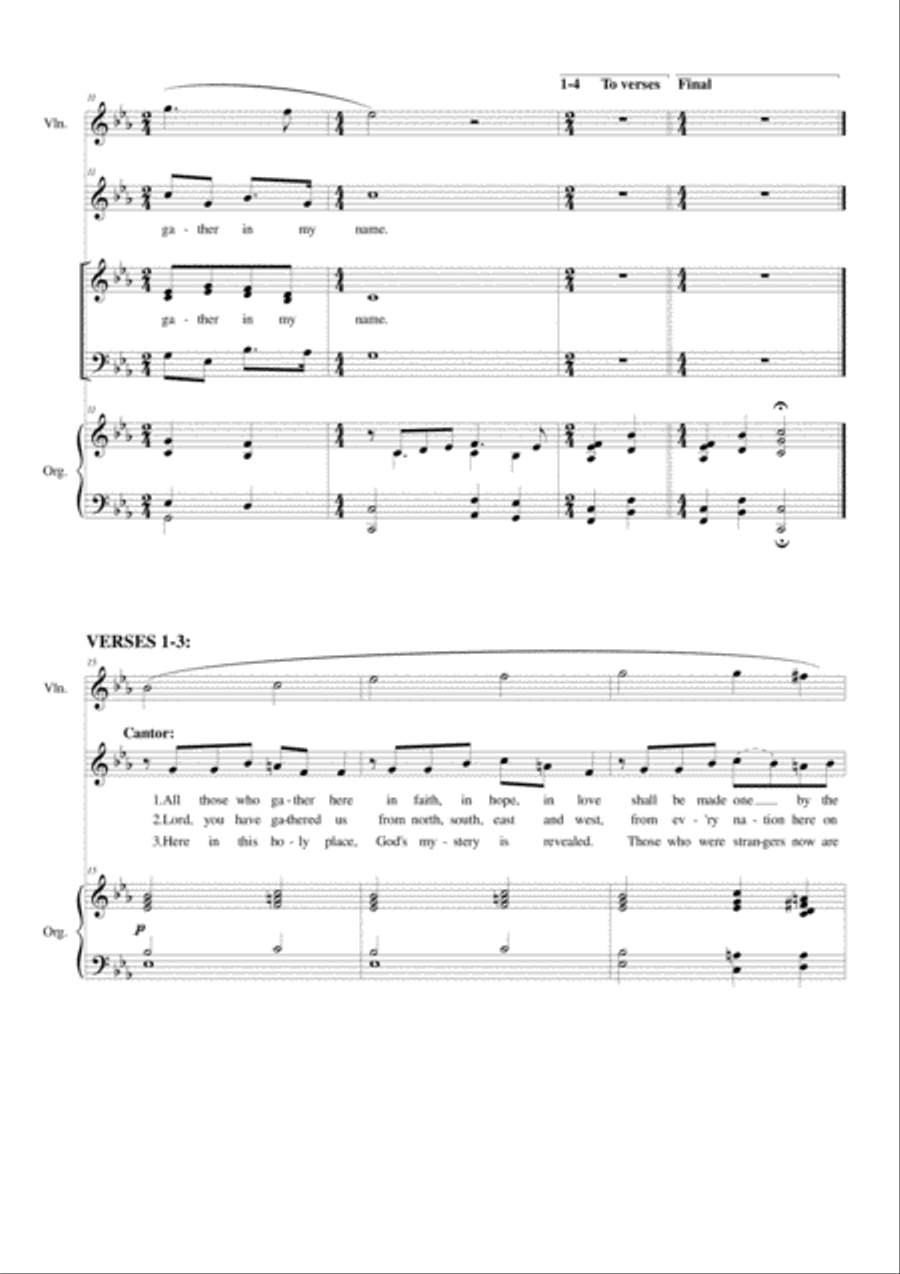 Where Two or Three are Gathered 3-Part scores gallery preview page 3