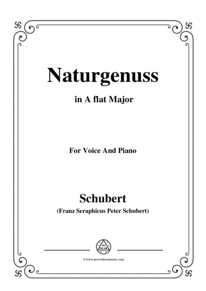 Schubert-Naturgenuss,in A flat Major,for Voice&Piano image number null