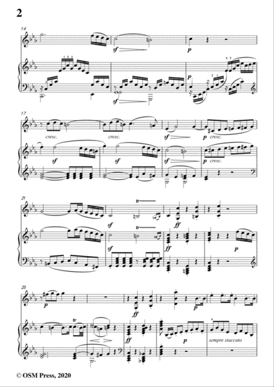 Beethoven-Violin Sonata No.7 in c minor,Op.30 No.2,for Violin and Piano Violin Solo scores gallery preview page 4