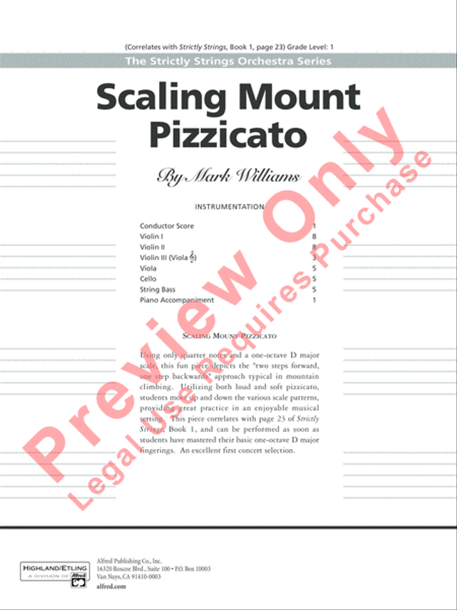 Scaling Mount Pizzicato String Orchestra scores gallery preview page 2