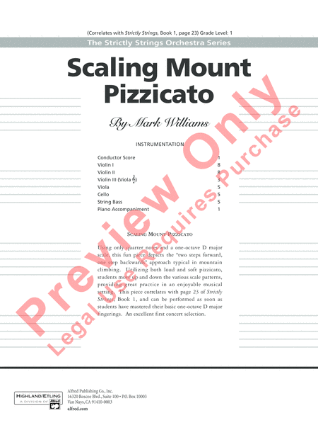 Scaling Mount Pizzicato