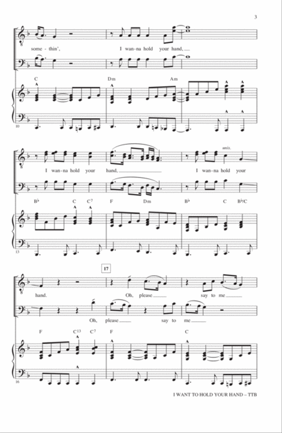 I Want To Hold Your Hand (arr. Kirby Shaw) TTB scores gallery preview page 2