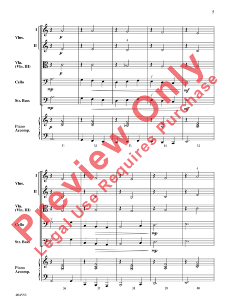 Gymnopédie No. 3 String Orchestra scores gallery preview page 6
