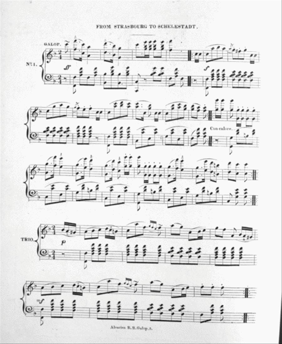 The Alsacian Railroad Gallops Piano Solo scores gallery preview page 2