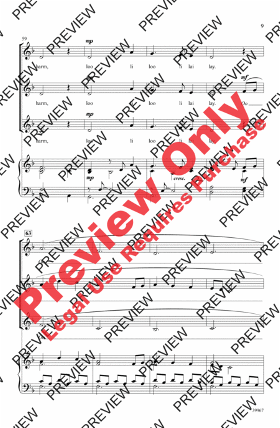 Sleepsong Sleepsong Women's Choir scores gallery preview page 9