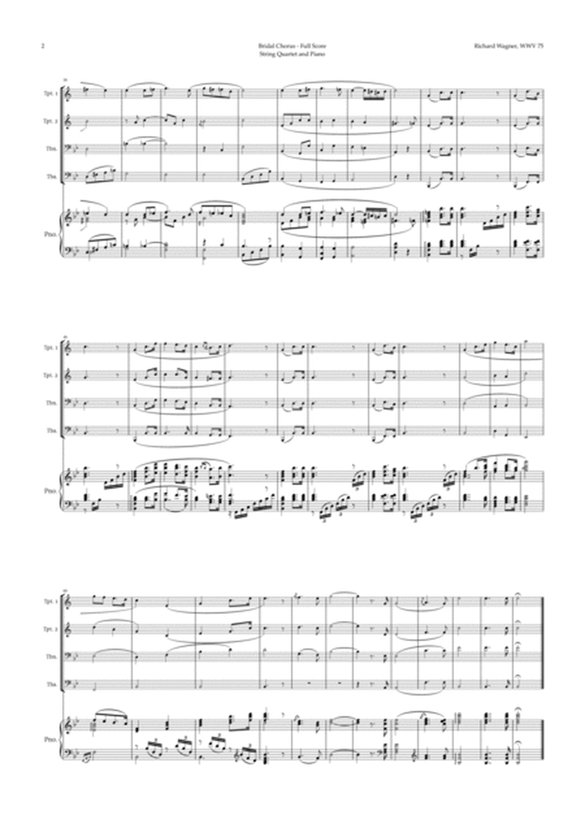 Bridal Chorus by Wagner for Brass Quartet and Piano image number null