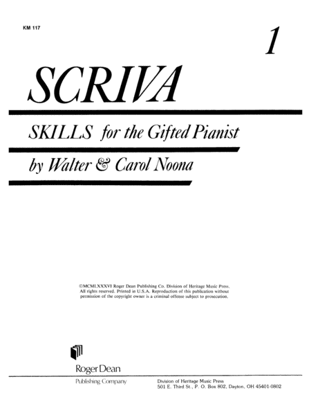 Gifted Pianist: Scriva, Book 1