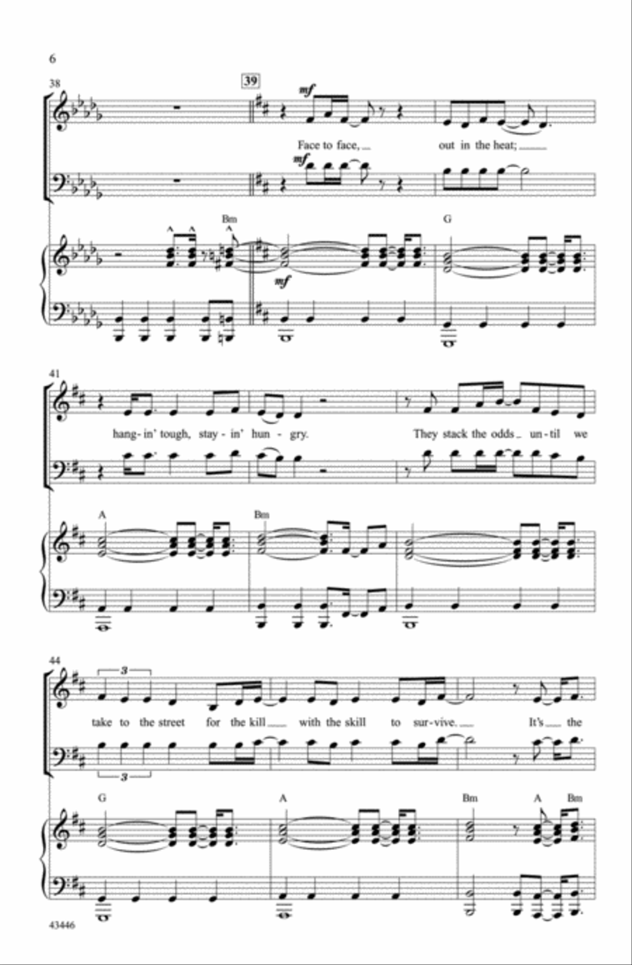 Eye of the Tiger Choir scores gallery preview page 5