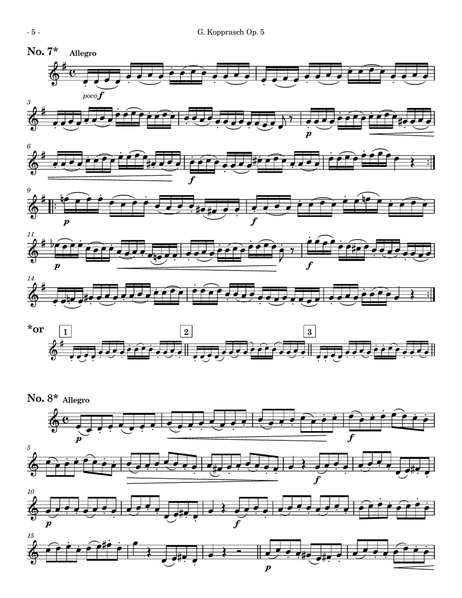 Kopprasch Op.5 - Sixty Studies for (Not So) High Horn Horn Solo scores gallery preview page 6