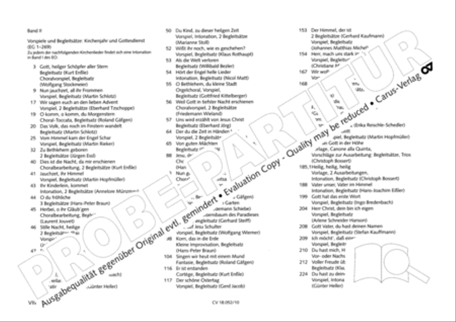 Esslinger Orgelbuch, Bd I-III