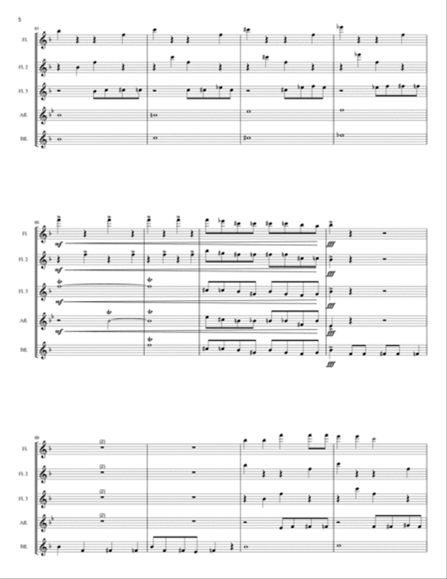 Grim Grinning Ghosts Grim Grinning Ghosts Flute Choir scores gallery preview page 6