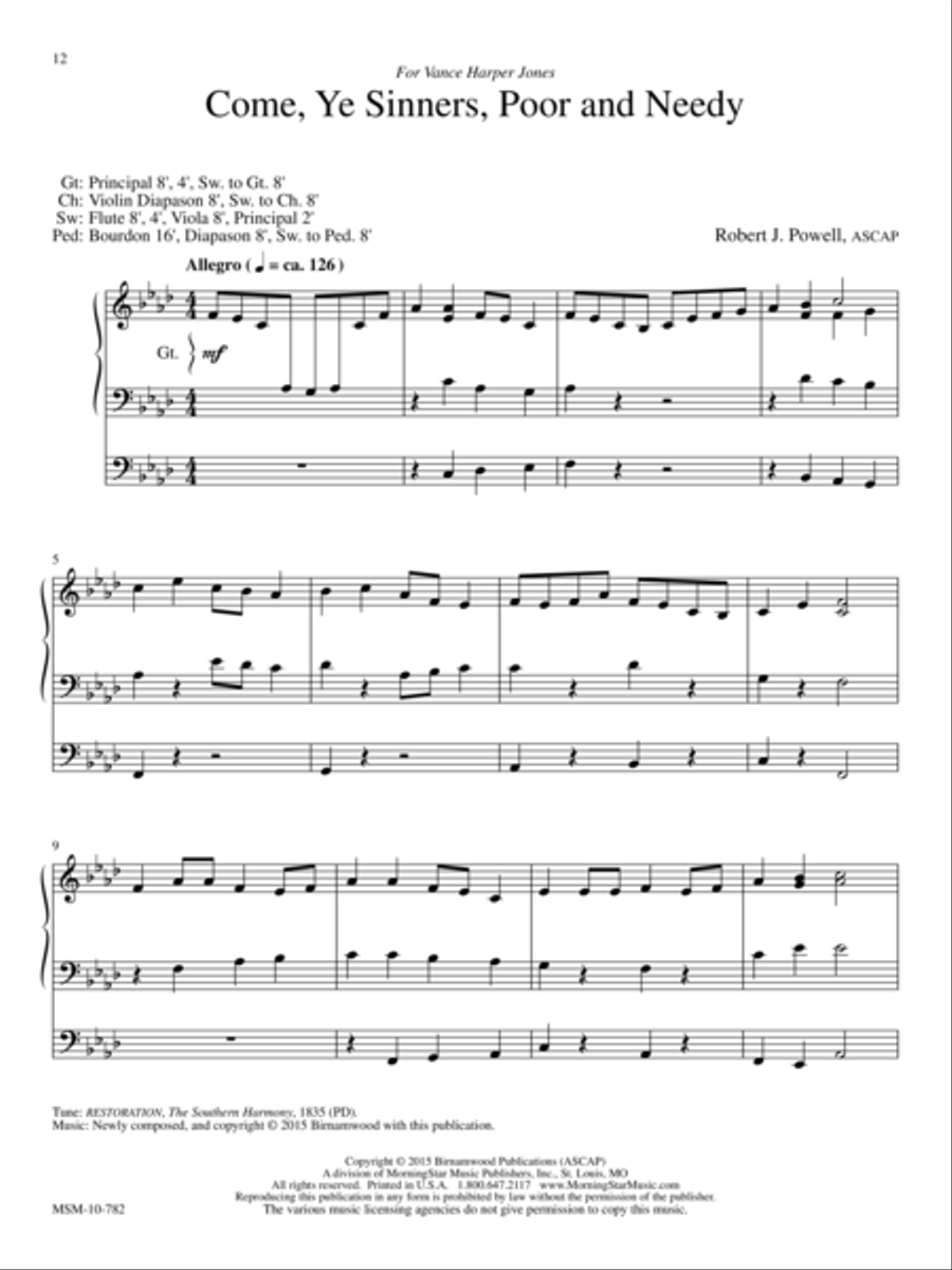 Throned In Glory Three Hymn Settings for Organ Organ Solo scores gallery preview page 11