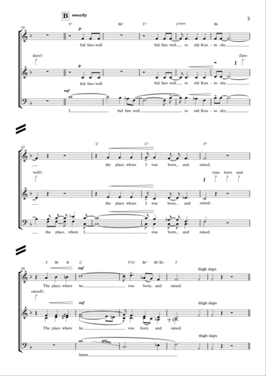 Man of Constant Sorrow for SATB choir 4-Part scores gallery preview page 3