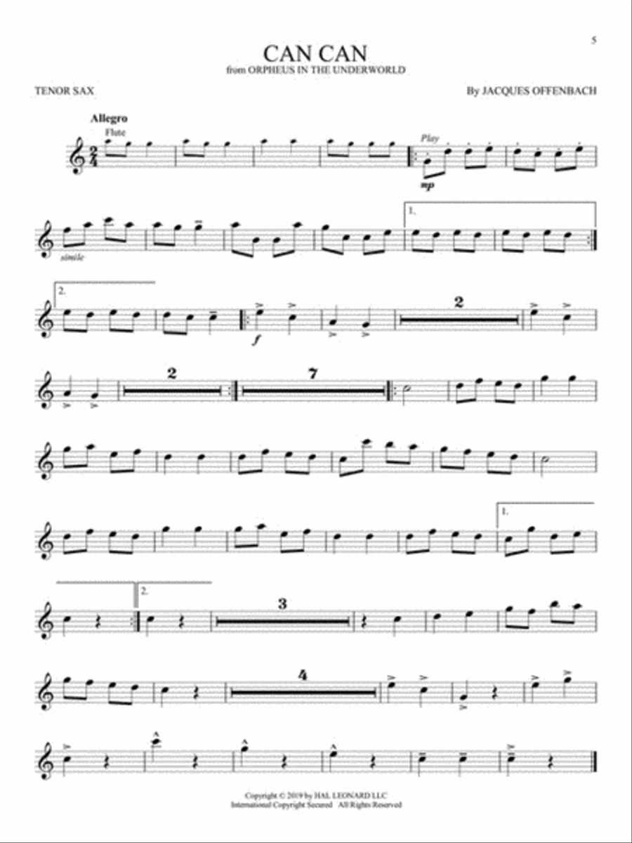Great Classical Themes Great Classical Themes Tenor Saxophone scores gallery preview page 4