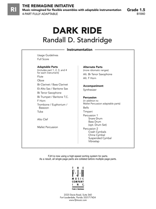 Book cover for Dark Ride: Score