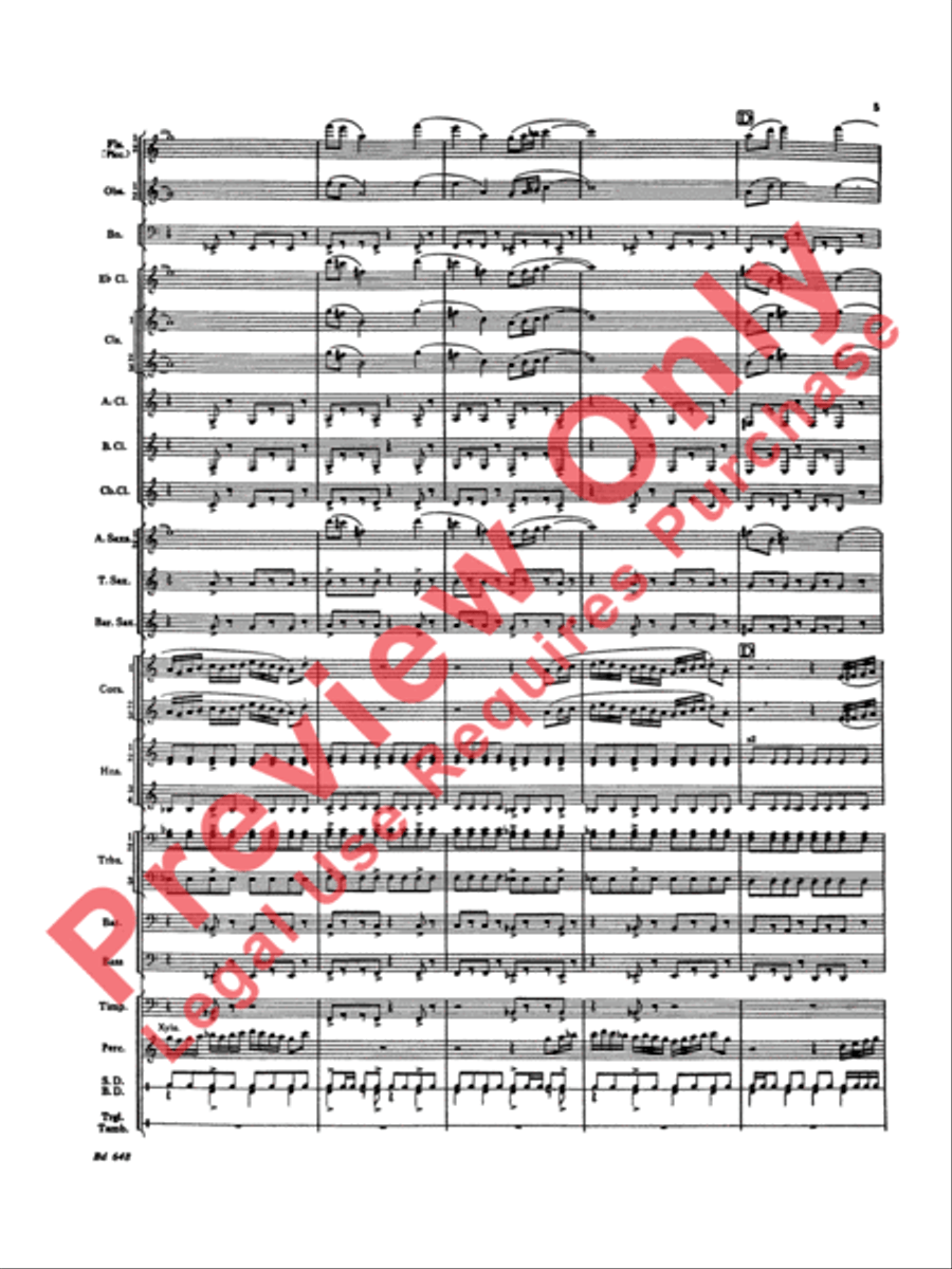 Overture Jubiloso Concert Band scores gallery preview page 8