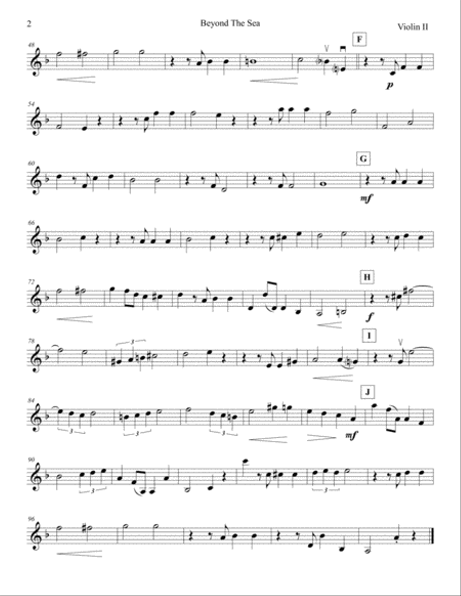 Beyond The Sea String Quartet scores gallery preview page 4