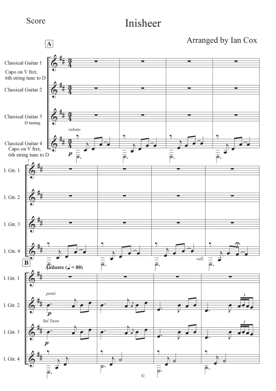 Inisheer Inisheer Acoustic Guitar scores gallery preview page 1