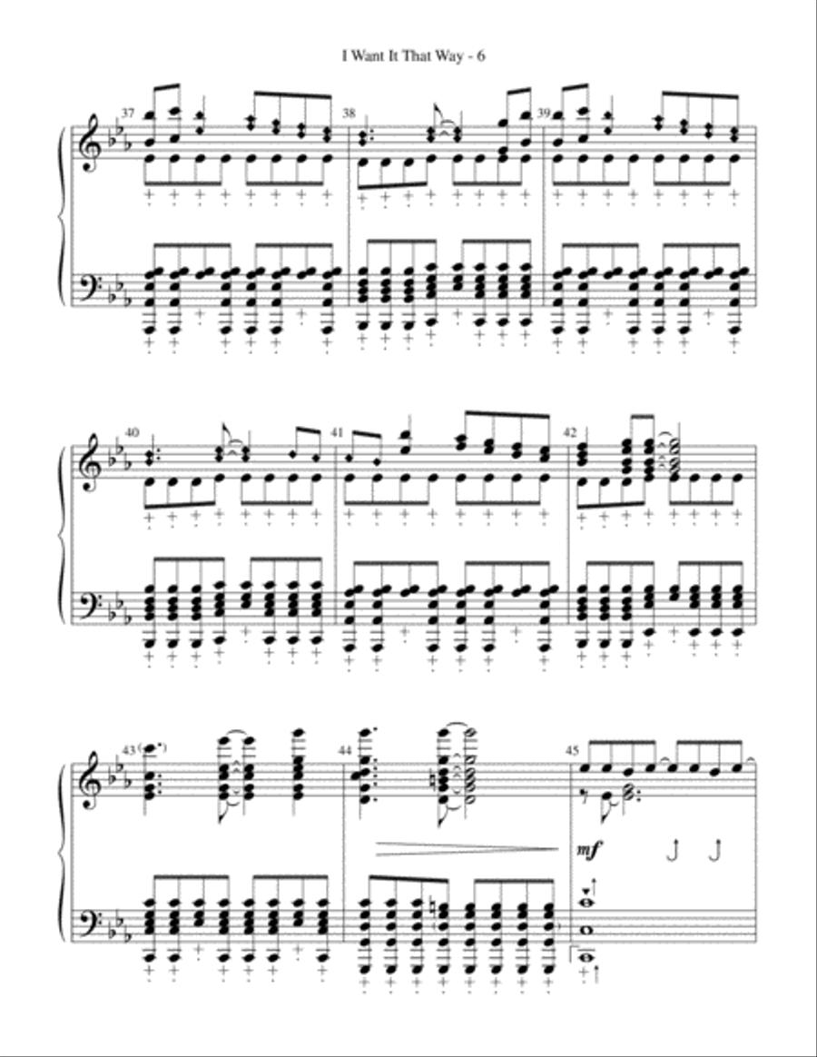 I Want It That Way Handbell Choir scores gallery preview page 6