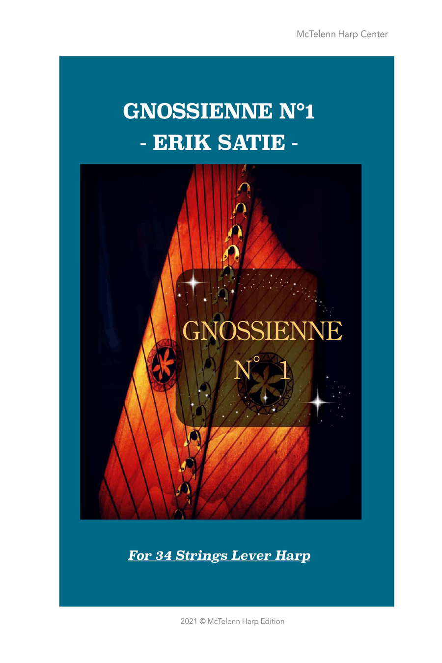 Gnossienne n°1 - Erik Satie - intermediate & 34 String Harp | McTelenn Harp Center Harp scores gallery preview page 1