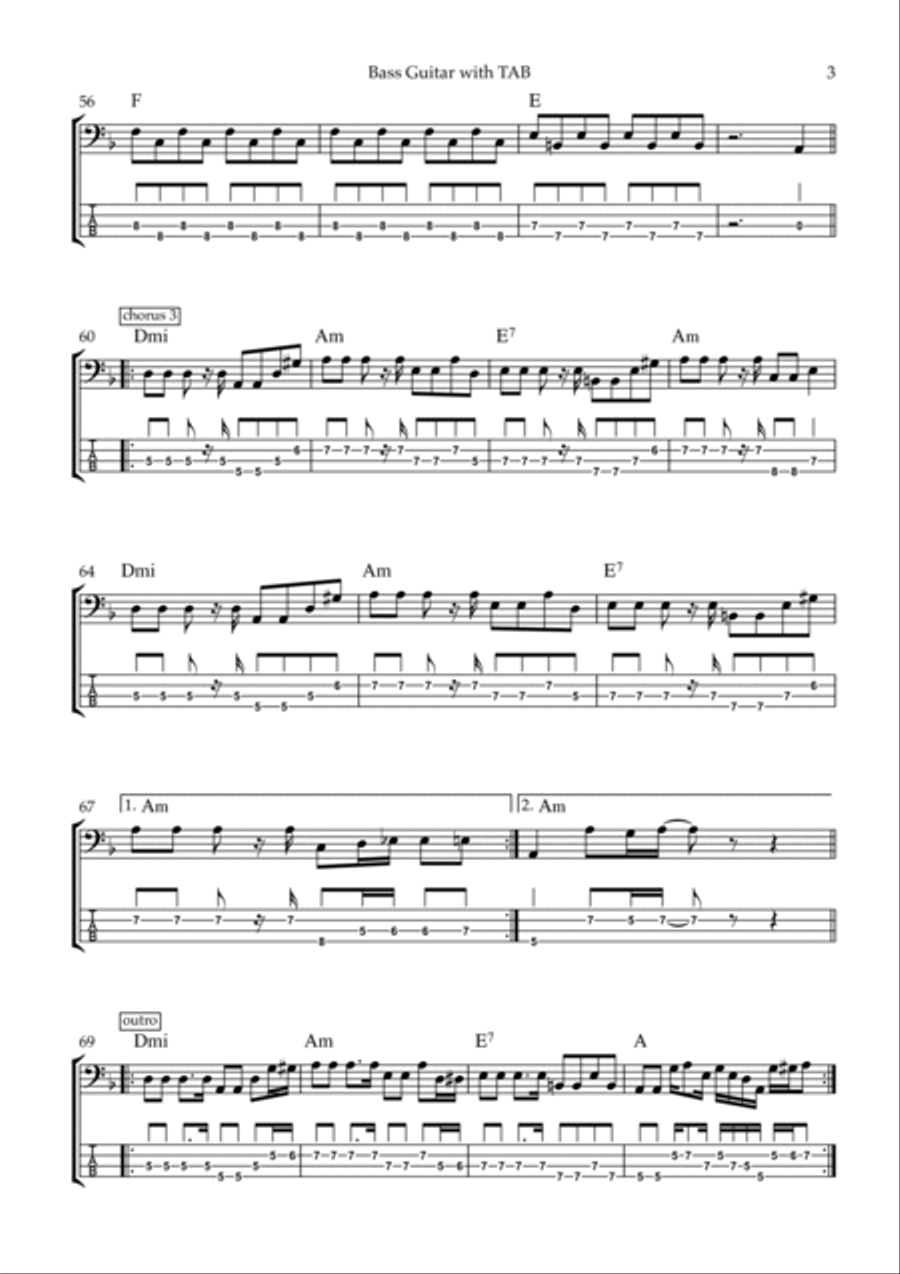 You Know I'm No Good Guitar Tablature scores gallery preview page 3