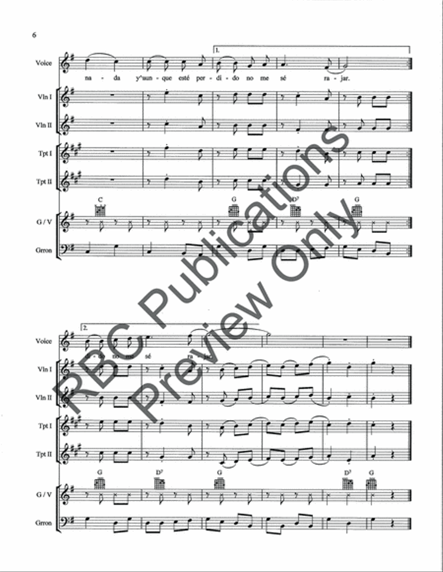 No Me Se Rejar Mariachi (Score) Voice scores gallery preview page 8