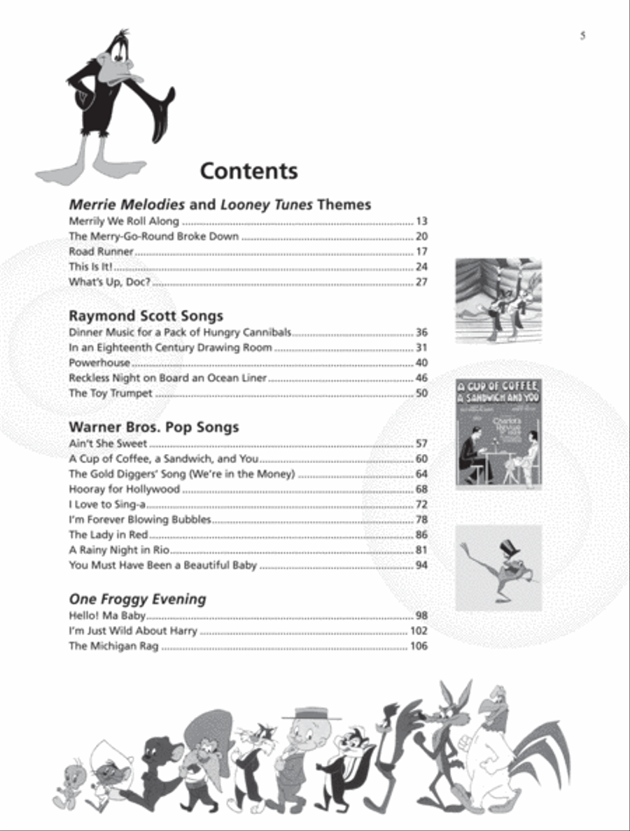 The Looney Tunes Songbook Piano, Vocal, Guitar scores gallery preview page 2