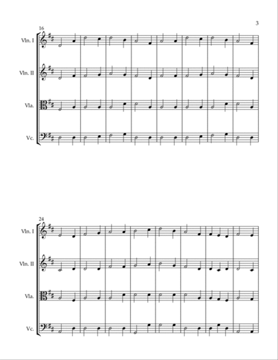Sweet Hour of Prayer and Turn Your Eyes Upon Jesus String Quartet scores gallery preview page 3