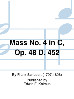 Book cover for Mass No. 4 in C, Op. 48 D. 452