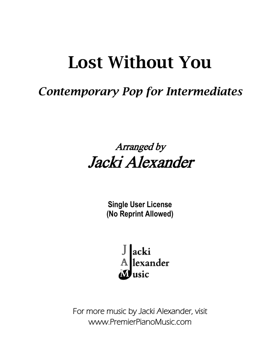 Lost Without You Piano Solo scores gallery preview page 2