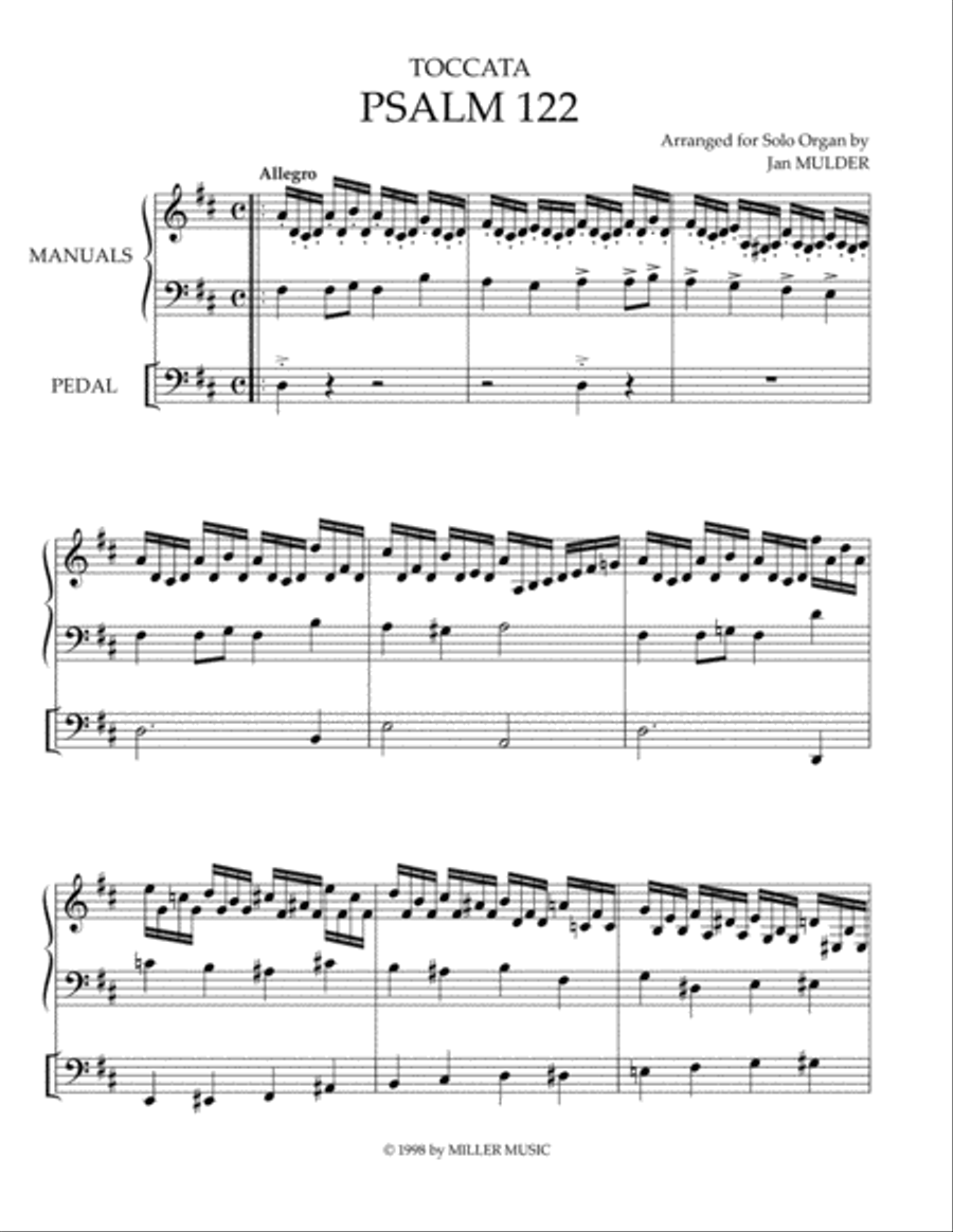 Psalm 122 Psalm 122 Organ Solo scores gallery preview page 1