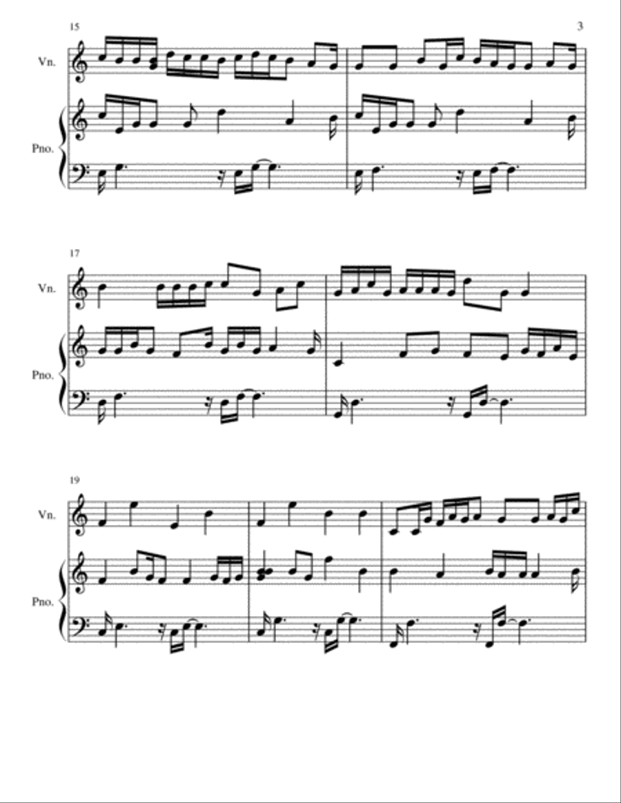 Prelude in C Prelude in C Violin Solo scores gallery preview page 3