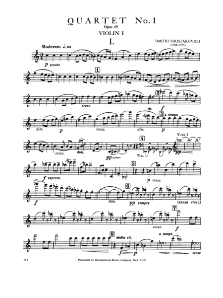Quartet No. 1 In C Major, Opus 49