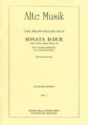 Sonata B-Dur a due Violini e Basso