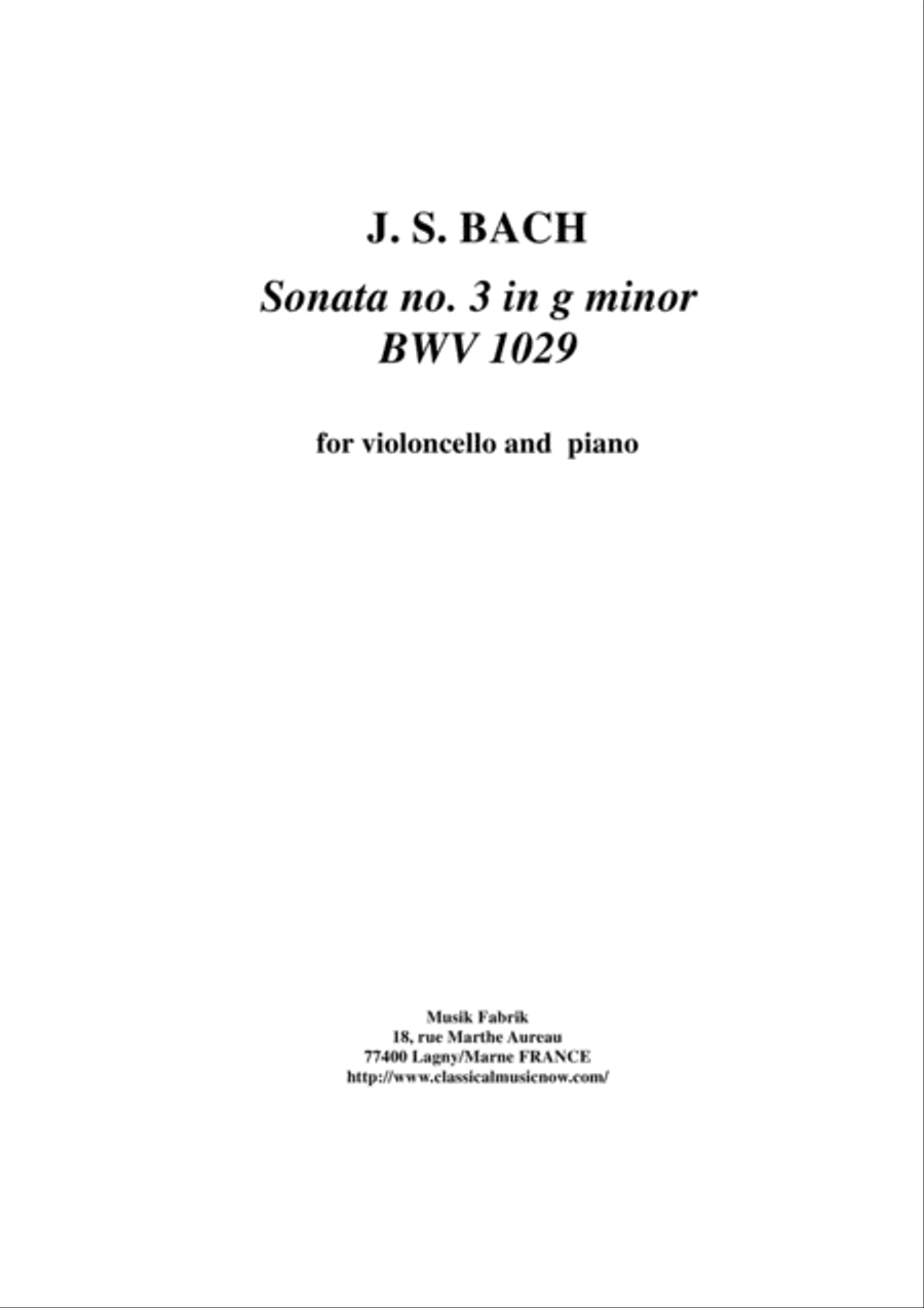 J. S. Bach: 