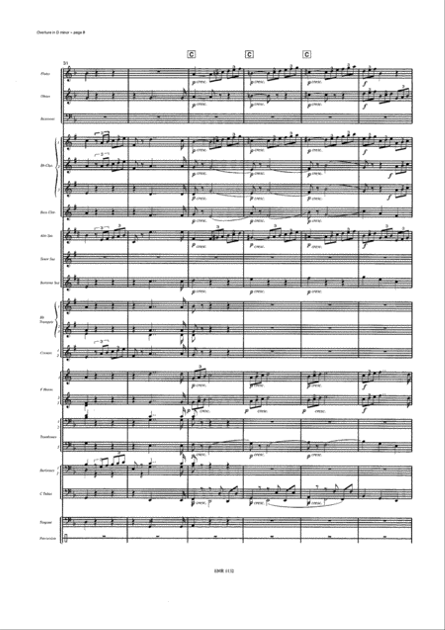 Overture in D minor Concert Band scores gallery preview page 9