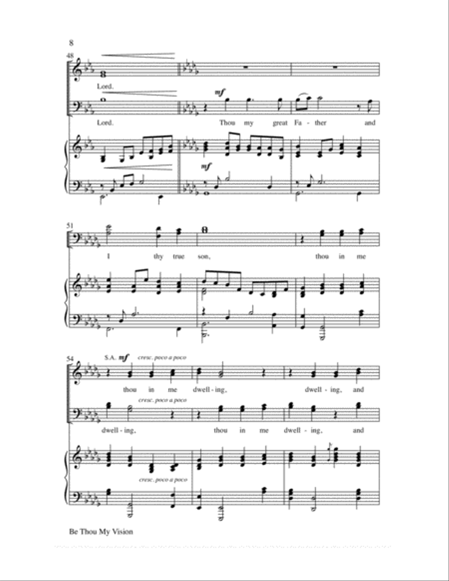 Be Thou My Vision 4-Part scores gallery preview page 8