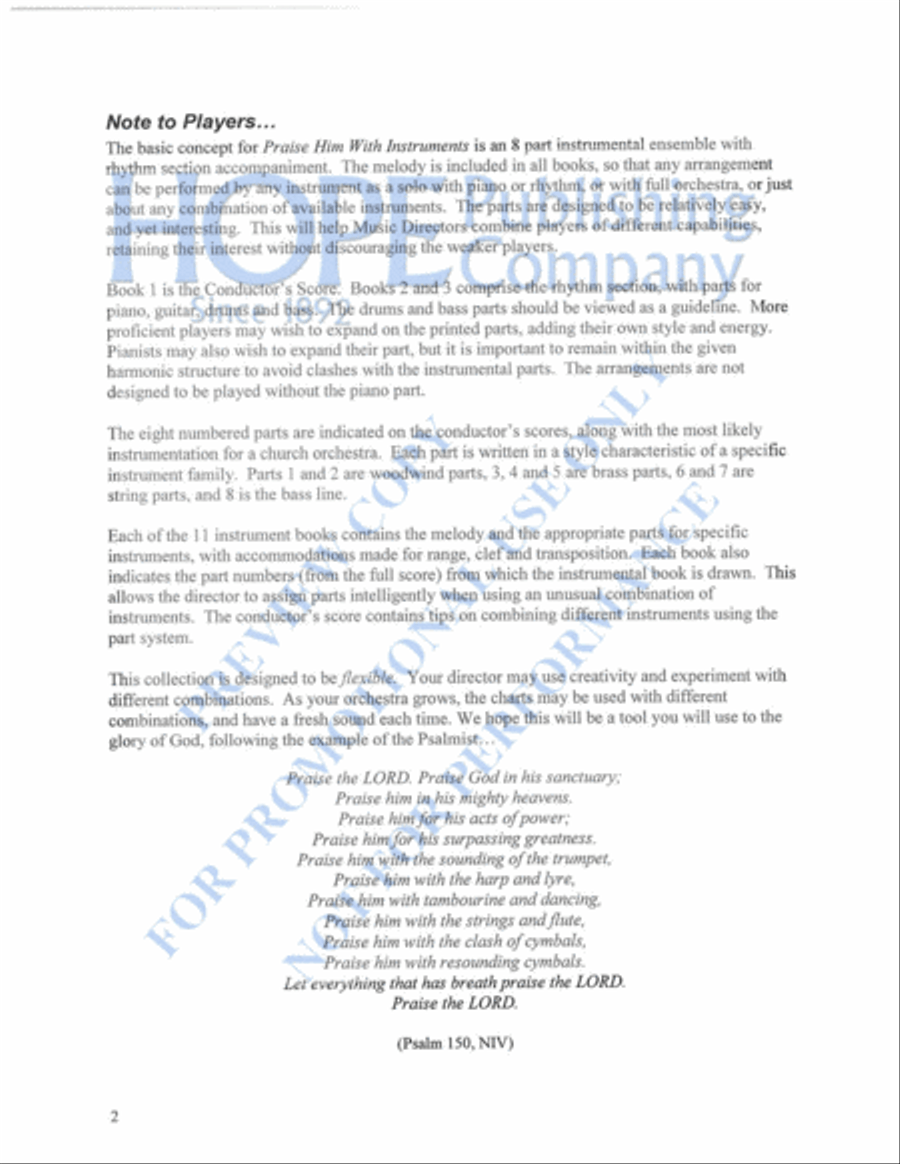 Praise Him with Instruments Orchestra scores gallery preview page 5