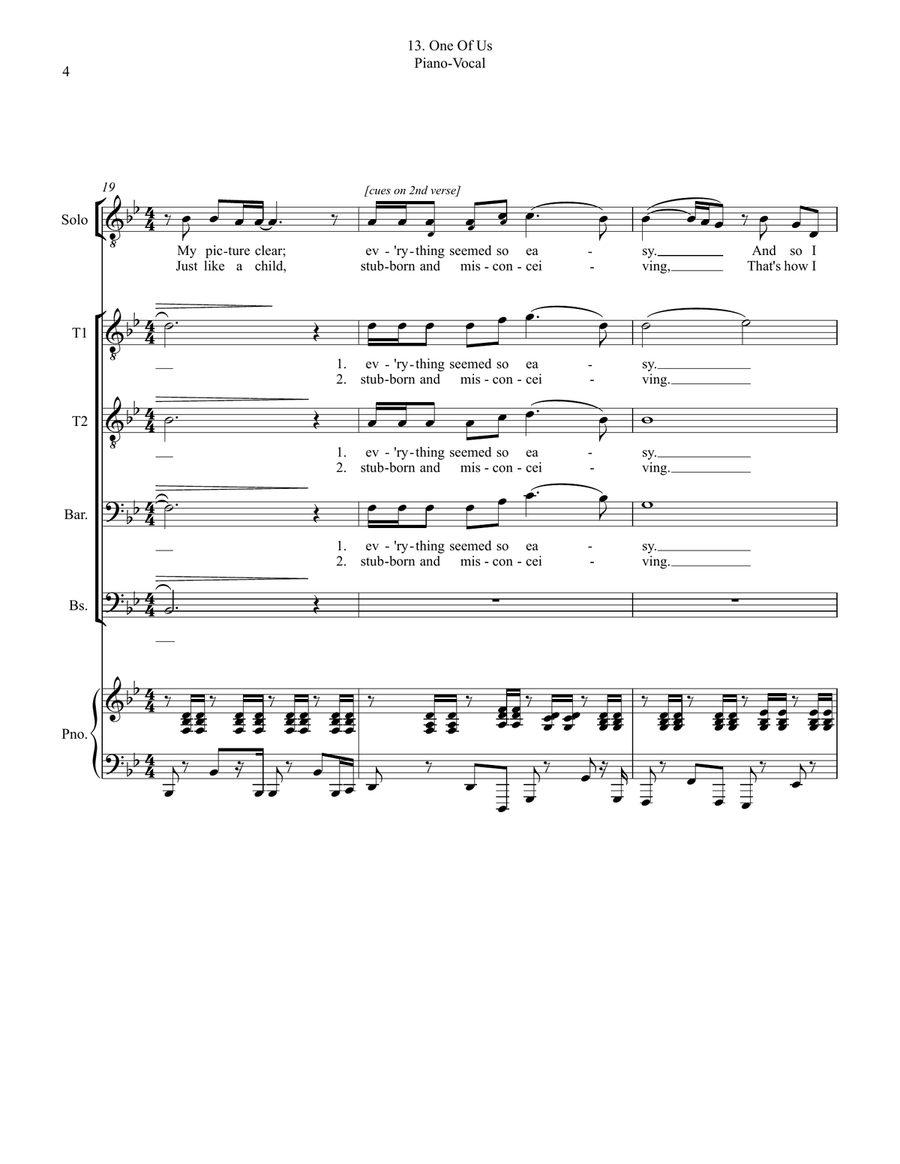 One Of Us One Of Us TTBB scores gallery preview page 4