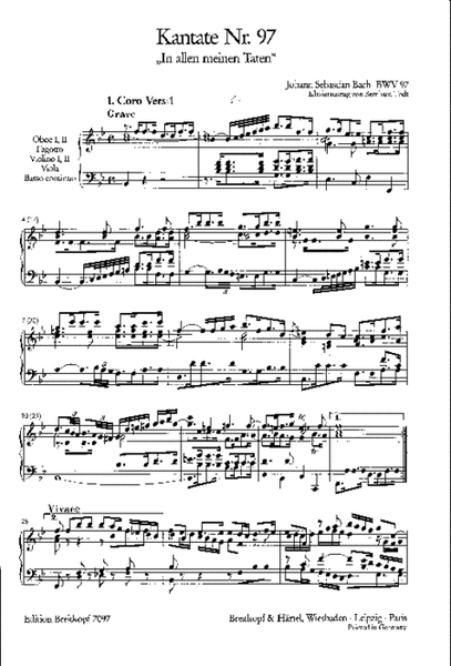 Cantata BWV 97 "In allen meinen Taten"
