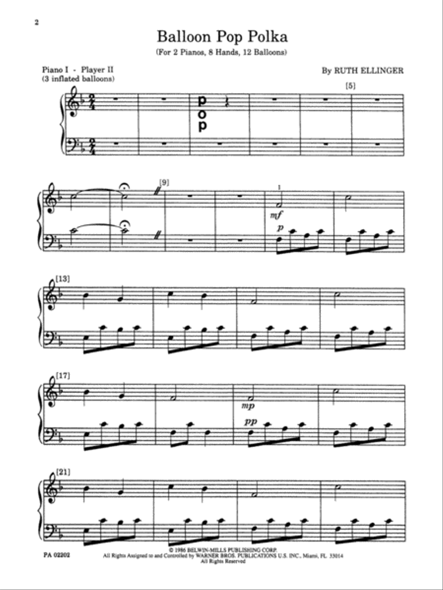 Balloon Pop Polka Small Ensemble scores gallery preview page 2