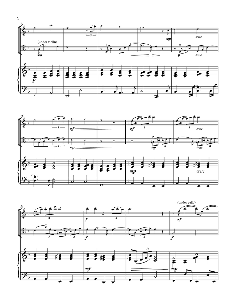 Can't Help Falling In Love Piano Trio scores gallery preview page 2