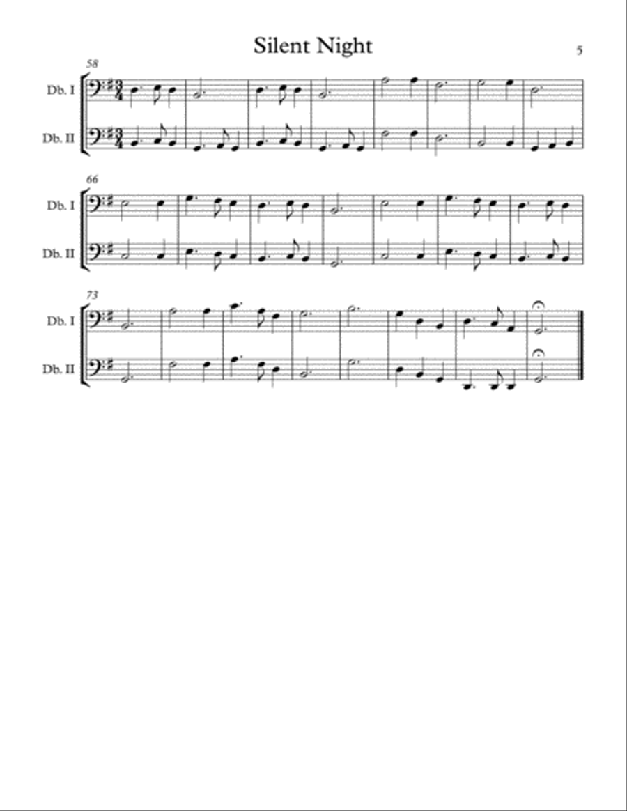 Easy Christmas Duets for Early Intermediate Bass Duet Volume 3 String Duet scores gallery preview page 5