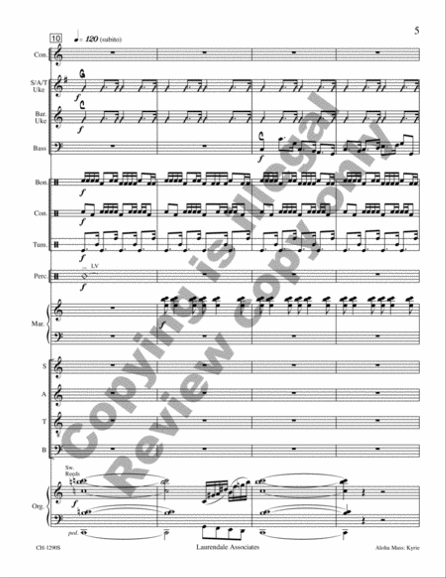 Aloha Mass (Full Score) Choir scores gallery preview page 5