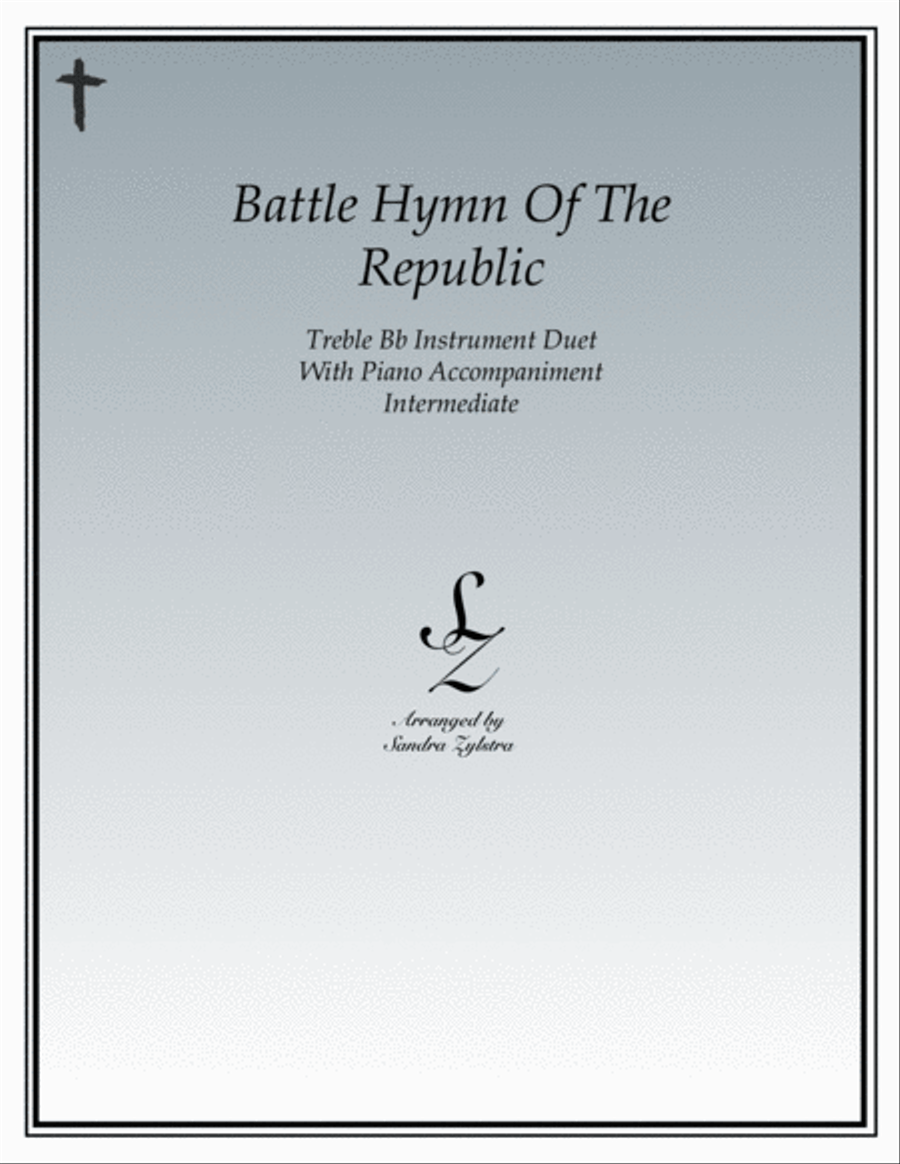 Battle Hymn of the Republic (treble Bb instrument duet) Piano scores gallery preview page 1