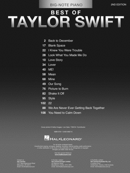 Best of Taylor Swift – 2nd Edition